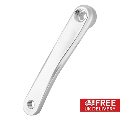 170mm Bike Aluminum Alloy Left Single Chain Crank Arm Replacement  (Silver - Image 1 of 4