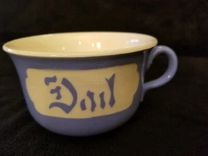 Harker Pottery Harkerware Cameoware Blue Dad Mug Handle Soup - Picture 1 of 6