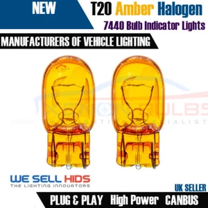 W21W WY21W 582A T20 7440 Indicatore luce laterale segnale di svolta lampadine vetro ambrato Regno Unito - Foto 1 di 5