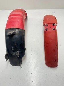 1977 77 Honda MR175 Mr 175 OEM LOT Red Front Rear Back Fender Plastic Shroud - Picture 1 of 10