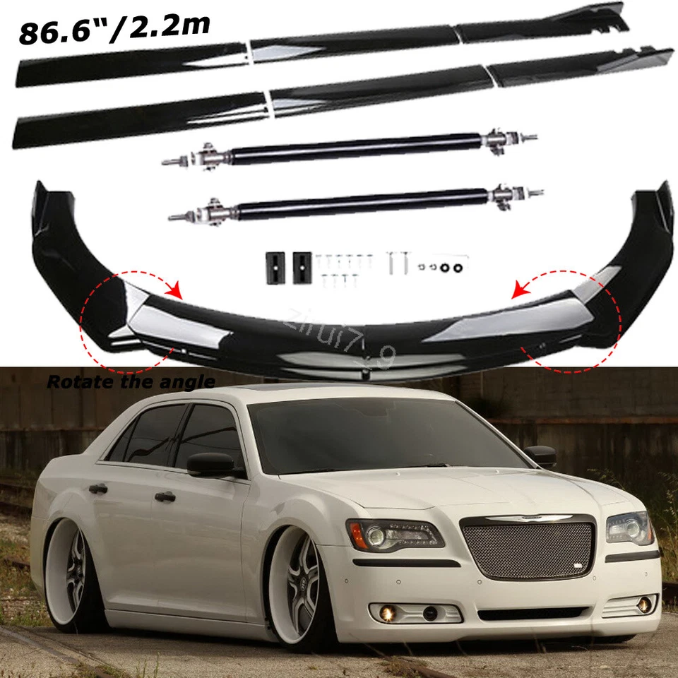 For Chrysler 300 C S Front Bumper Lip Splitter Side Skirts Extension Body Kits - Изображение 1 из 4