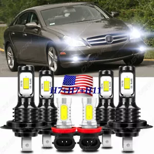 For Mercedes-Benz CLS550 2007 2008 2009-2011 - 6x LED Headlight+Fog Light Bulbs - Picture 1 of 12