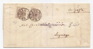 QQ446-LOMB.VENETO-30 CENT + 30 CENT Von Venedig Nach Legnago - Picture 1 of 2
