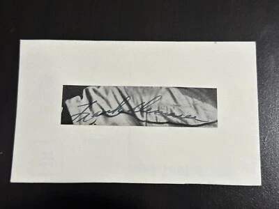 Frank Demaree Signed Index Card Cut Photo 3x5 1932 Chicago Cubs Giants Braves - Image 1 of 2