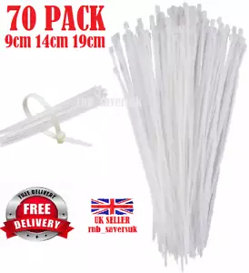 Kabelbinder 70 Stück 90 mm 140 mm 190 mm Home Pack Drähte Kabel kostenlose Lieferung - Bild 1 von 1