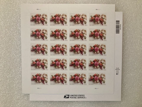 PANE of 20 USPS Garden Corsage Self-Adhesive Forever Stamps TWO OUNCE 1x BOOKLET Cover