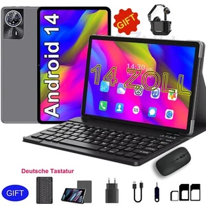 Tablet 2024 nueva 14 pulgadas 24GB+256GB Android14 Octa Core 8000mAh 5G WiFi 6 USB-C - Imagen 1 de 25