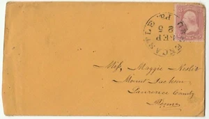 Scott# 65, USED On Cover Lawrence County Pennsylvania 1860`s . - Picture 1 of 1
