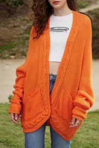 Cozy cable-knit cardigan with pockets - Picture 1 of 12