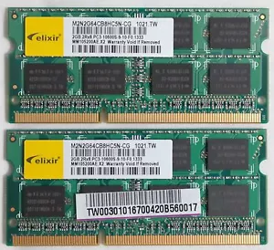 Elixir 4GB (2x2GB) PC3-10600S DDR3-1333 1333MHz Laptop Memory Ram - Picture 1 of 1