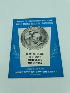 1972 Mideast Regional Final Four Basketball Tournament Program FSU Seminoles - Picture 1 of 2