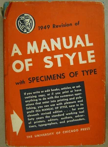 A Manual of Style, 1949 Revision; University of Rochester Preparation of Theses - Picture 1 of 8