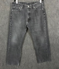 Levi's 505 Mens Regular Fit Jeans W38 L29 Charcoal Straight Leg Zip Fly Pants