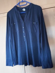 Damen Blusen Shirt /Tunika Gr 40 Von B.C. Heine, Stretch, Blau gepunktet, Neu - Bild 1 von 11