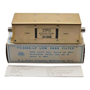 Drake TV-3300-LP Low Pass Filter 1000W Max 52 Ohm 30 MHz / 41 MHz - Model 1608 - Zdjęcie 1 z 13