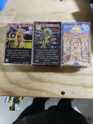 Lot Of 3 IRON MAIDEN Cassette Tape Heavy Metal Collection Foto 1 de 2