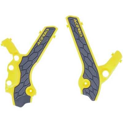 Protectores de cuadro Acerbis X-Grip gris/amarillo para Suzuki DRZ 400SM 2005-2009, 2013-2024 Foto 1 de 2