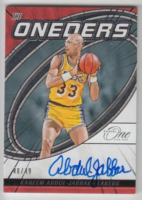 2023-24 Panini One And One Карим Абдул-Джаббар The Oneders Signatures с автографом /49 - Изображение 1 из 2