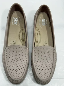 Zapatos Mocasines SAS Tripad Comfort ROSA CLARO Cuero Planos Sin Cordones Perforados 9M - Imagen 1 de 12