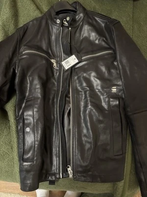 Men G-STAR  Leather Jacket Mower - Image 1 of 4
