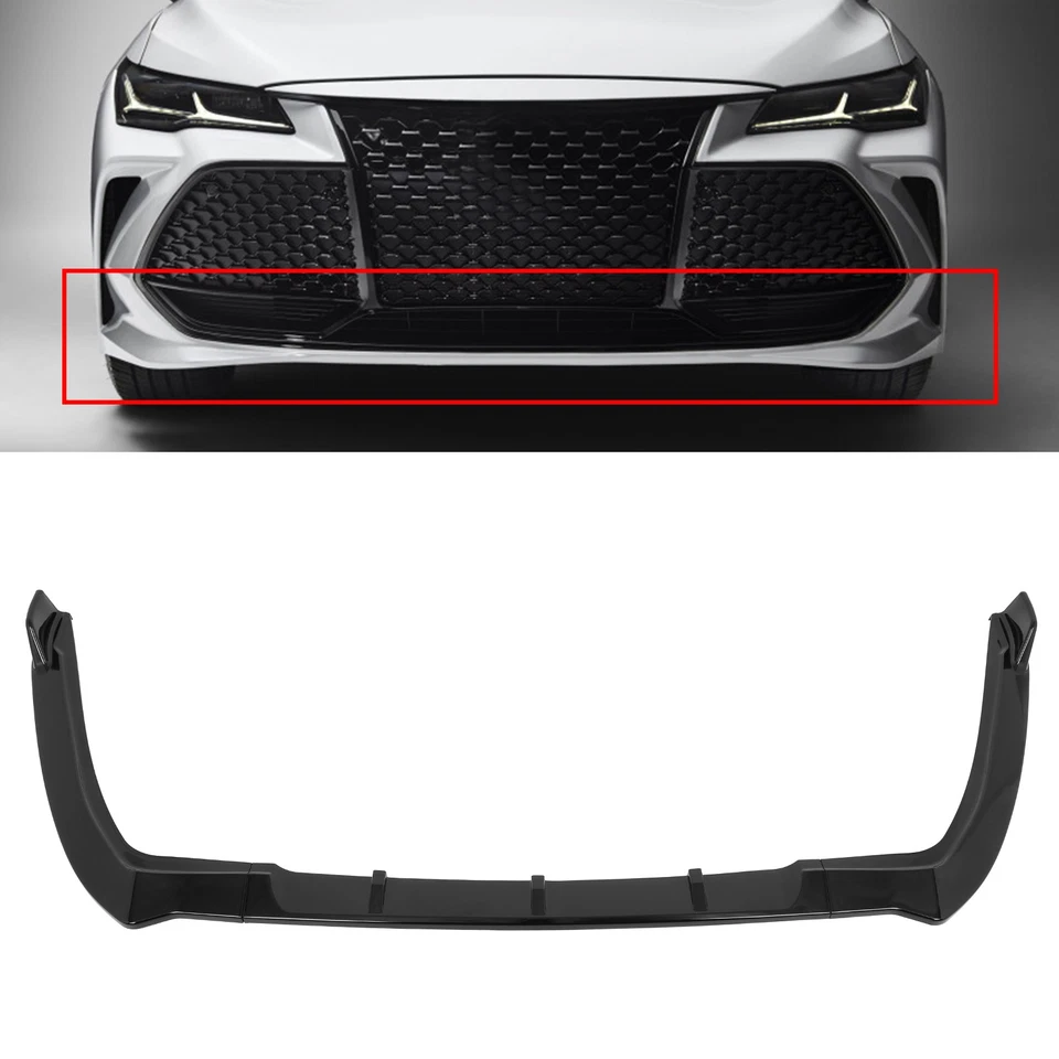 For 2019-2021 Toyota Avalon Front Bumper Lip Spoiler Glossy Black Foto 1 de 4