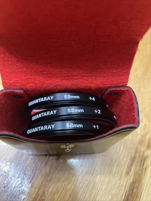 Quantaray 58mm +1, +2 & +4 Filters And Case Japan - Image 1 of 2