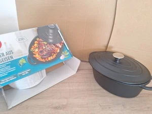 Bräter Aus Gusseisen 1 Stück 4 Liter Schwarz - Bild 1 von 10