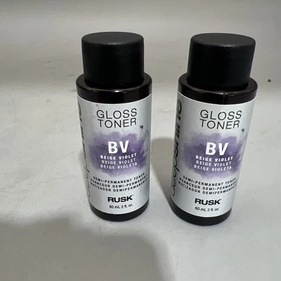 Paquete de 2 Rusk Deep Shine BV beige violeta color semipermanente 2 fl oz ¡NUEVO! Foto 1 de 4