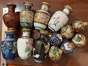 Cloisonne Art 7 Vasen, 6 Kugeln - Bild 1 von 2