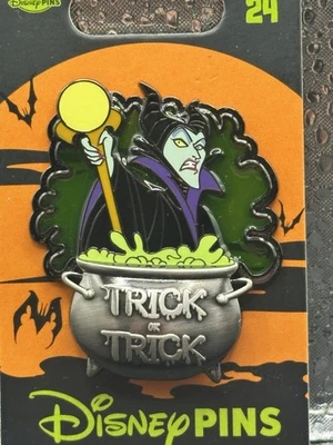 Prendedor Disney 2024 Maléfica Bella Durmiente Villanos Caldero LE 4000 Halloween Foto 1 de 2