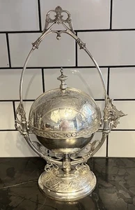 Plato de plata antiguo ORB ESTILO MANTEQUILLA PLATO Simpson Hall Miller & Co. 14" - Imagen 1 de 22