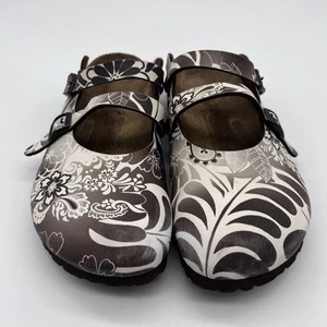 Birkenstock Birkis Passion Floral Dorian Clogs Braun Sandalen Damen 10 EU 41 - Bild 1 von 12