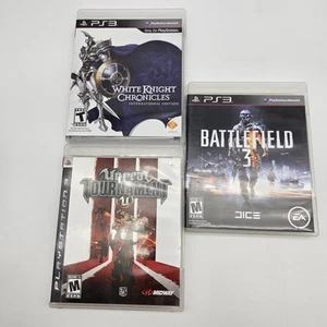 Lot of 3 PS3 Games White Knight Chronicles, Battlefield 3, Unreal Tournament 3 - Picture 1 of 4
