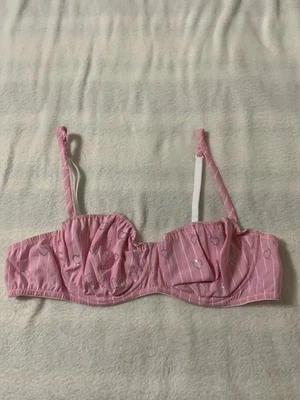NWT VICTORIA'S SECRET HERITAGE COTTON SHINE BALCONETTE BRA LARGE - Image 1 of 4