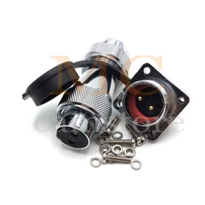 WS20 serie 2 pin plug socket Metal waterproof connector, LED signal ip67 plug - Picture 1 of 6