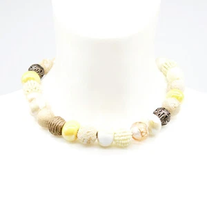 Halskette Perlenkette "buttergelb" Stephisimo Made in Germany Statement trend - Bild 1 von 24