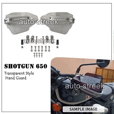 Fit For Royal Enfield Shotgun 650 Transparent Hand Guard Kit - Image 1 of 4