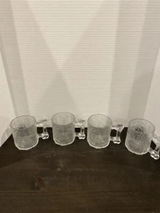 Set of 4 - 1993 McDonald's Flintstones PRE DAWN Collectible Glass Mug RocDonalds - Picture 1 of 10
