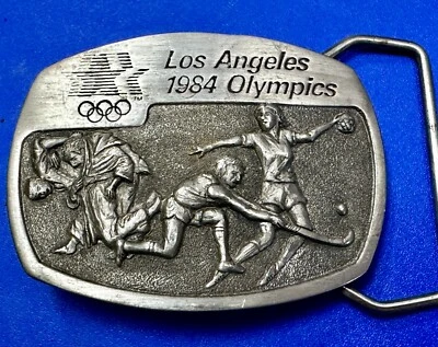 Hockey Basketball Wrestling - 1984 Los Angeles Olympics Sanchez Belt Buckle - Image 1 of 4