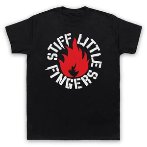 INFLAMMABLE UNOFFICIAL STIFF LITTLE FINGERS FLAME LOGO MENS & WOMENS T-SHIRT - Picture 1 of 23