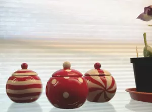 Bullseye Playground Peppermint Christmas Candle Holder (3) No Candle - Picture 1 of 3