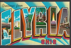 Großer Grußbrief von ELYRIA Ohio ~ Chrom - Bild 1 von 2