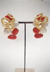 Orecchini Soara in argento, corallo e perle SOA2334 - Bild 1 von 1