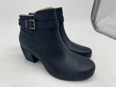 Clarks Un Lindel Lo Botas Mujer Negro Cuero Correa Tobillo Cremallera Botines - 8.5 Foto 1 de 4