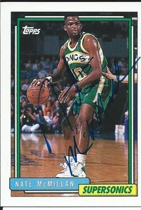 Signed 1992-93 Nate McMillan Seattle Supersonics Basketball card #306 w/COA - Picture 1 of 1