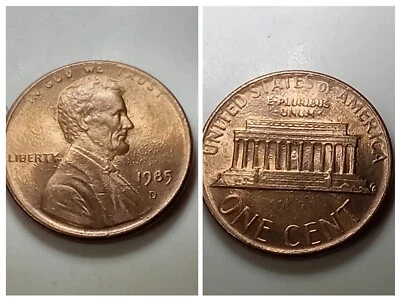 1985 P ** BROADSTRUCK  **LINCOLN CENT ***NICE ***FREE SHIPPING*** X2806 - Image 1 of 4