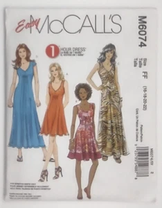 McCalls Sewing Pattern M6074 Size 16 18 29 22 Dresses In Three Lengths UNCUT - Picture 1 of 5