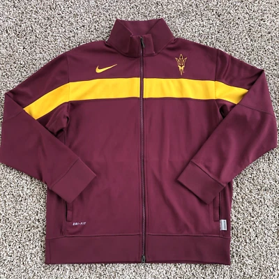Nike Team Dri-Fit Arizona State Sun Devils Track Jacket Mens Size L Embroidered - Image 1 of 4