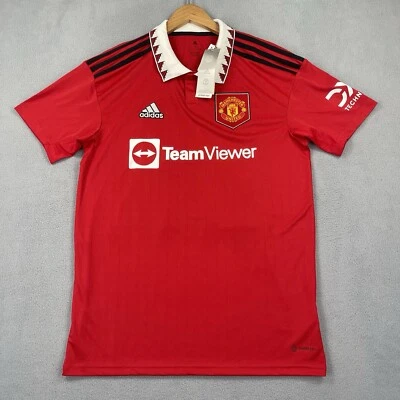 Manchester United Sancho Shirt Men's Medium Red Adidas Polo Soccer 25 Jersey NWT - Image 1 of 4