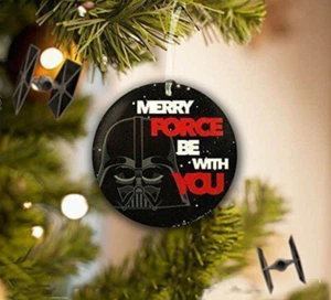 Star Wars Darth Vader Ceramic Christmas Tree Ornament BNWT Secret Santa - Picture 1 of 1